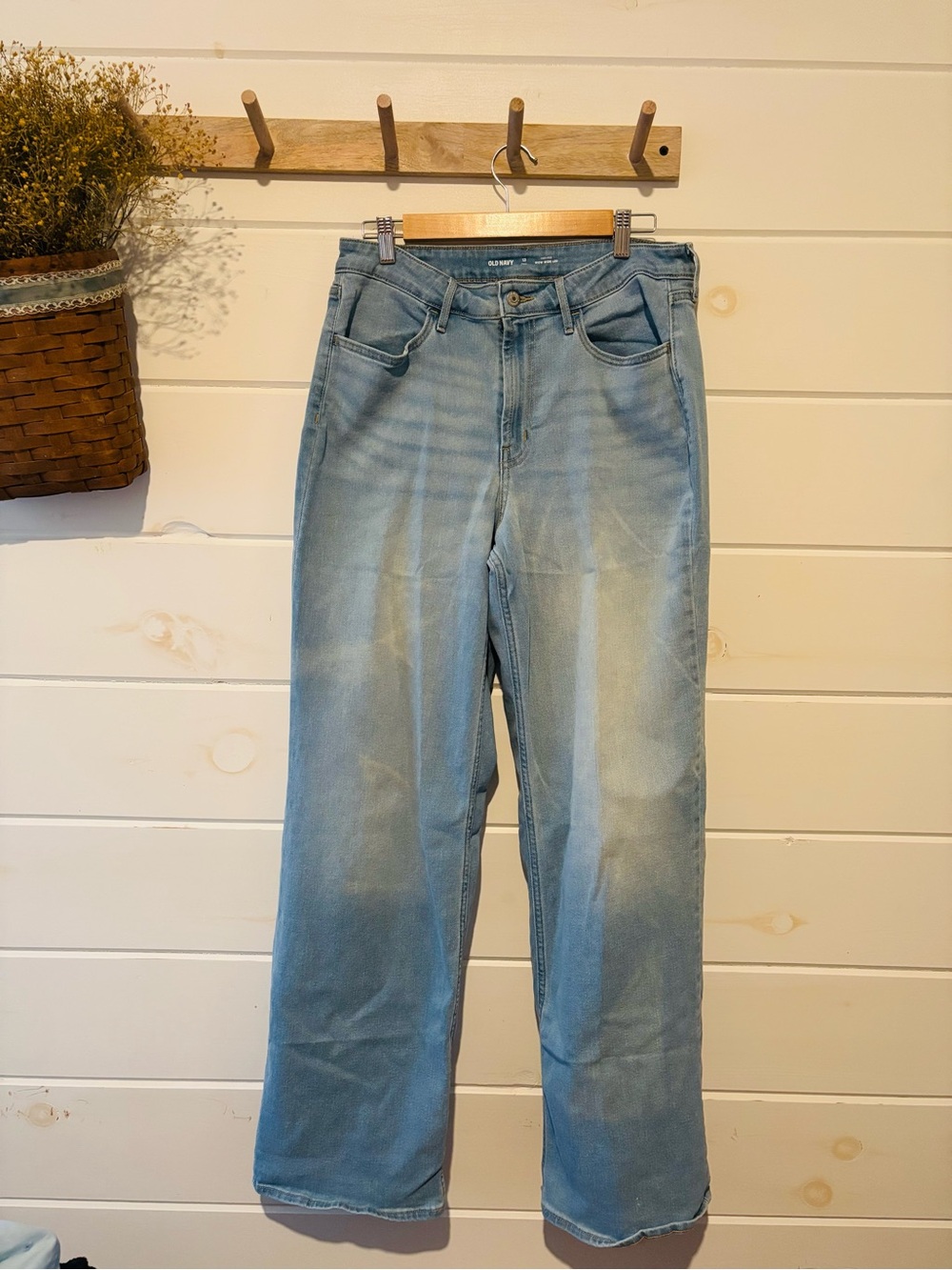 Women’s Old Navy Light Blue Wide-Leg High Rise Jeans 12 Tall